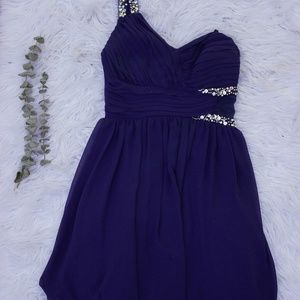 One shoulder roayl blue HOMECOMING dress